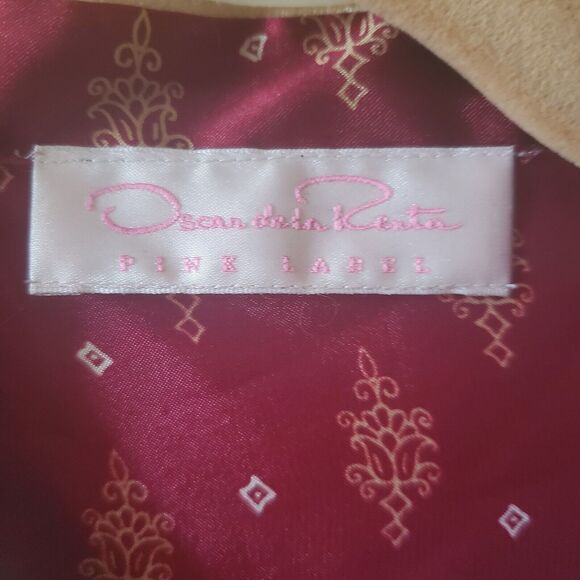 Oscar de la Renta Pink Label Long Sleeve Loungewear Sleep Button Silky Size L - Picture 2 of 13